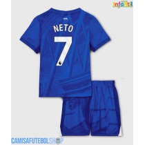 Camisa de time de futebol Chelsea Pedro Neto #7 Replicas 1º Equipamento Infantil 2025-26 Manga Curta (+ Calças curtas)